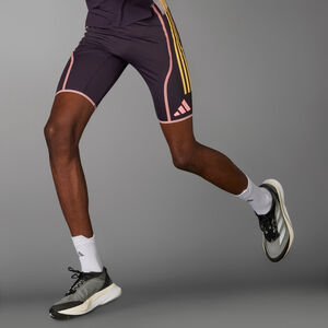 NEW $130 ADIDAS ADIZERO PROMO RUNNING TIGHTS SHORTS AURORA BLACK IN1119 2XL